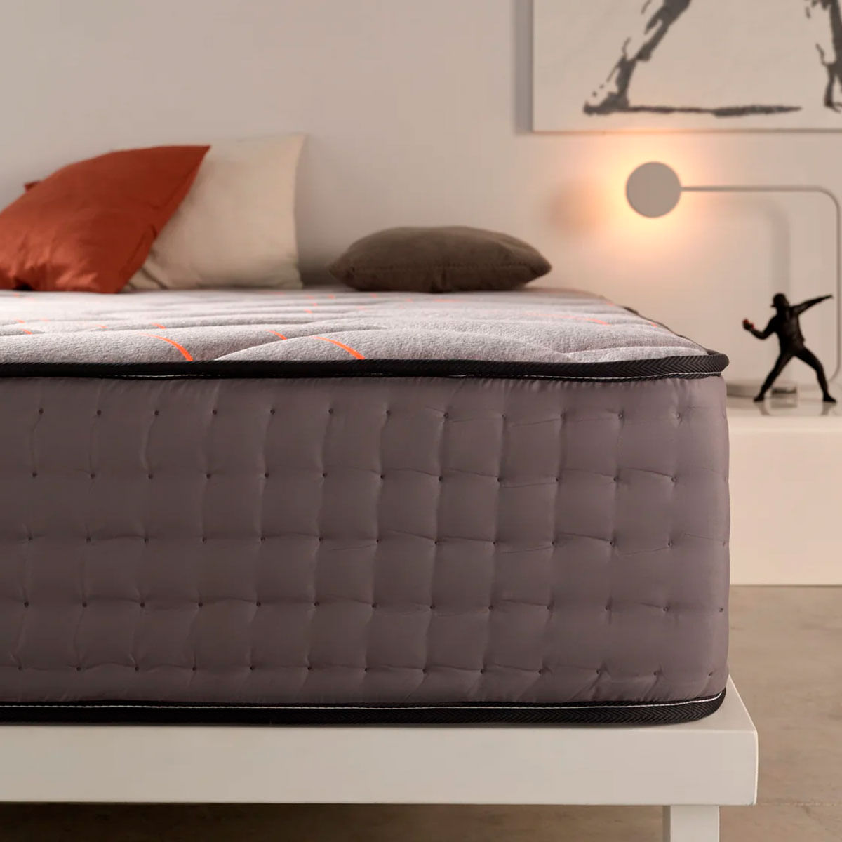 Colchón viscoelástico Grafeno Palace núcleo Bio Confort Plus gris 29 cm