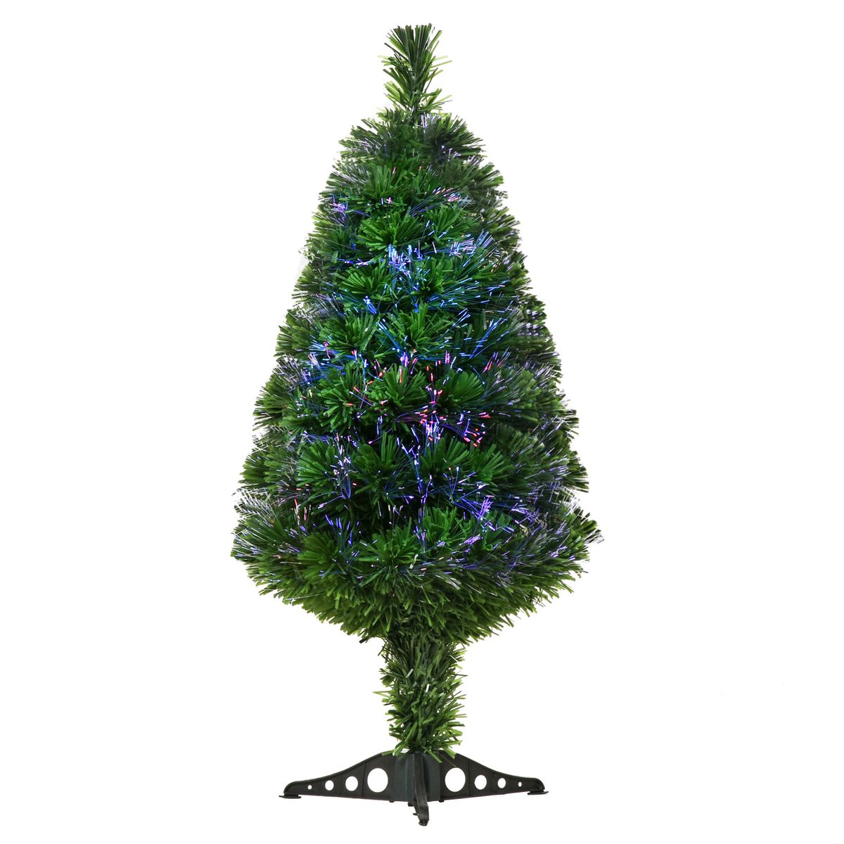 Árbol de Navidad Homcom fibra óptica 4 colores 90 cm
