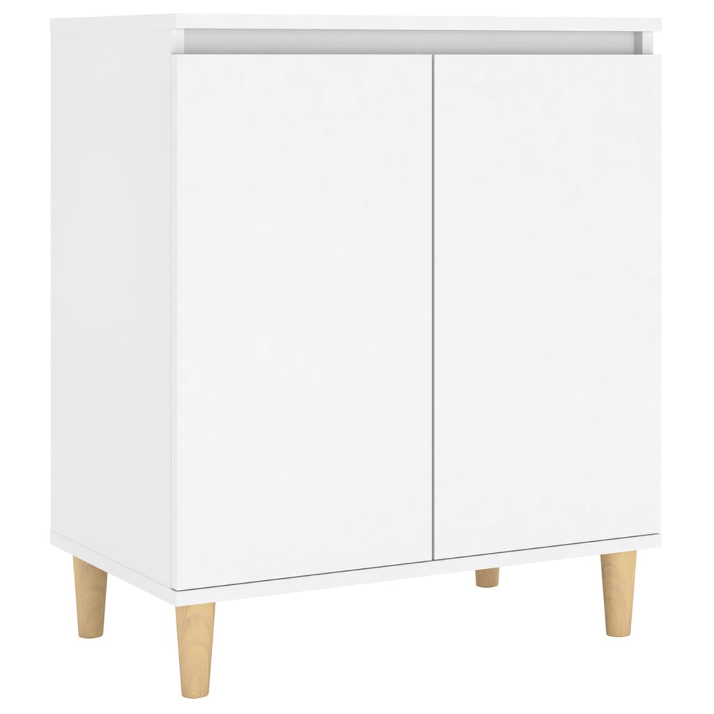 Aparador Río 2 puertas patas madera blanco 70x60x35 cm
