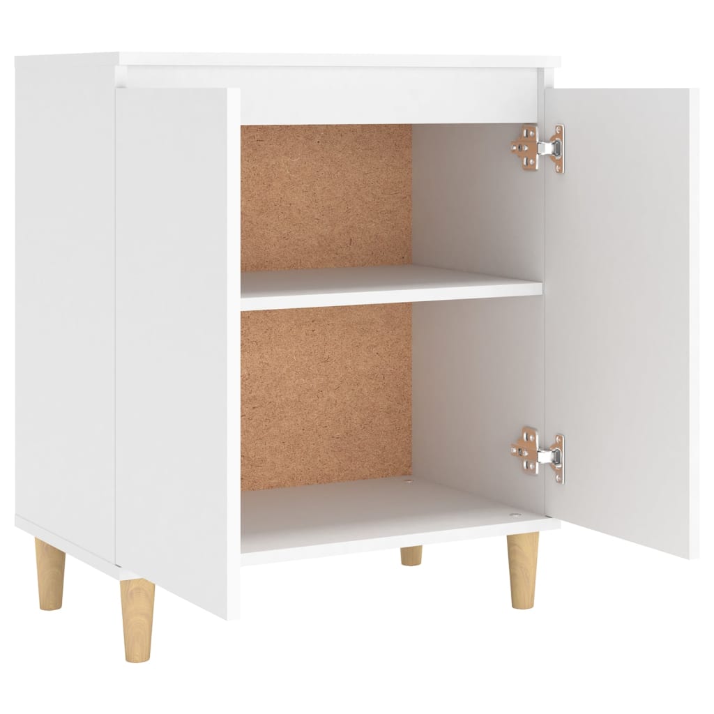Aparador Río 2 puertas patas madera blanco 70x60x35 cm