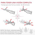 Árbol de Navidad Homcom 577 ramas 300 LEDs con efecto nevado verde/blanco Ø105x180 cm