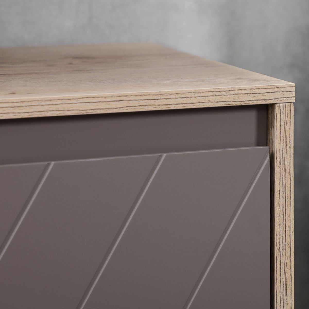 Mueble para lavabo Mole Homcom puerta doble roble/gris 59,8x60x30 cm