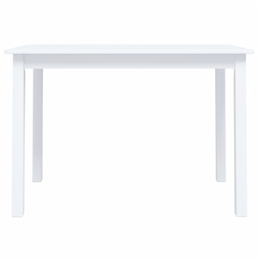 Mesa de comedor Noia rectangular madera de caucho blanco 75x114x71 cm