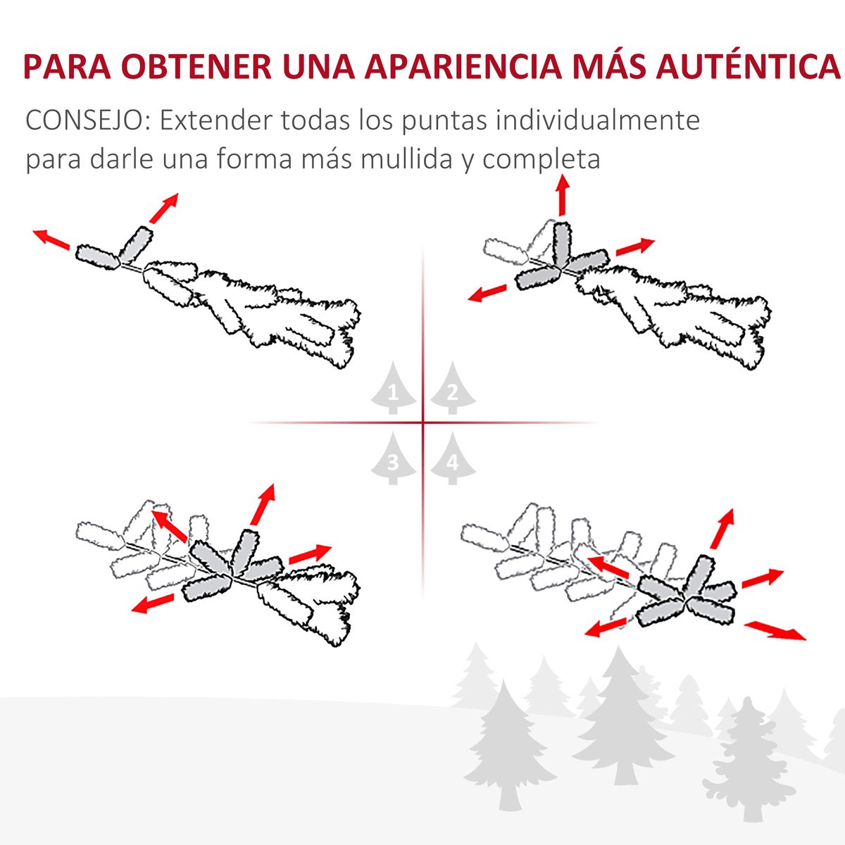 Árbol de Navidad Homcom 865 ramas con soporte verde Ø210 cm