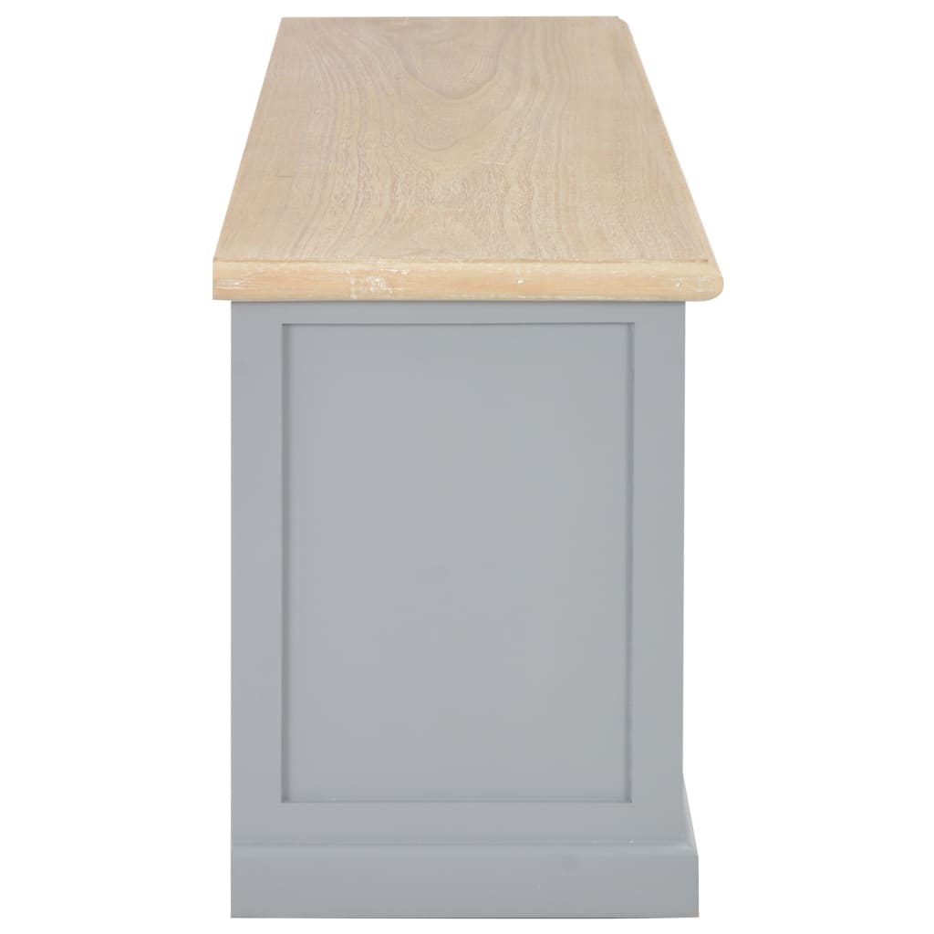 Mueble bajo de TV Cardiff 2 puertas + 2 estantes gris 40x120x30 cm