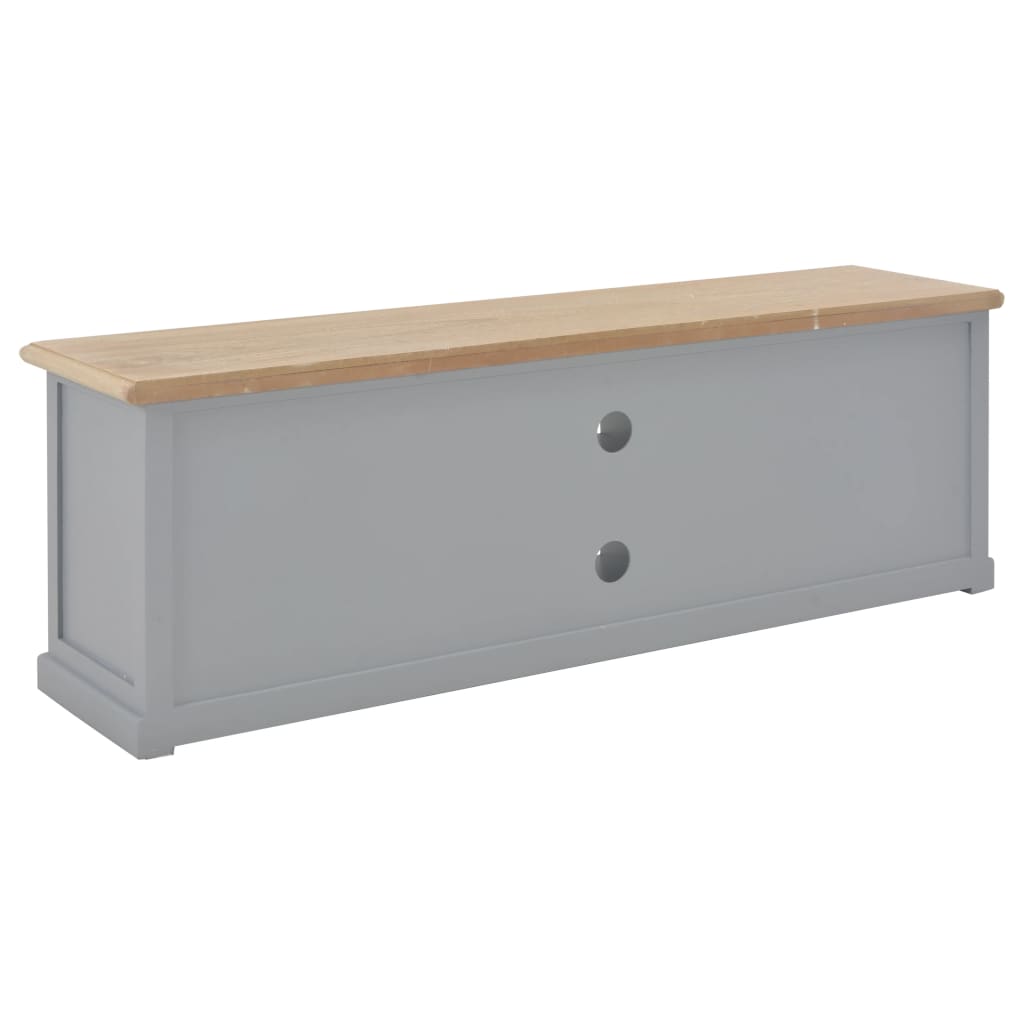 Mueble bajo de TV Cardiff 2 puertas + 2 estantes gris 40x120x30 cm