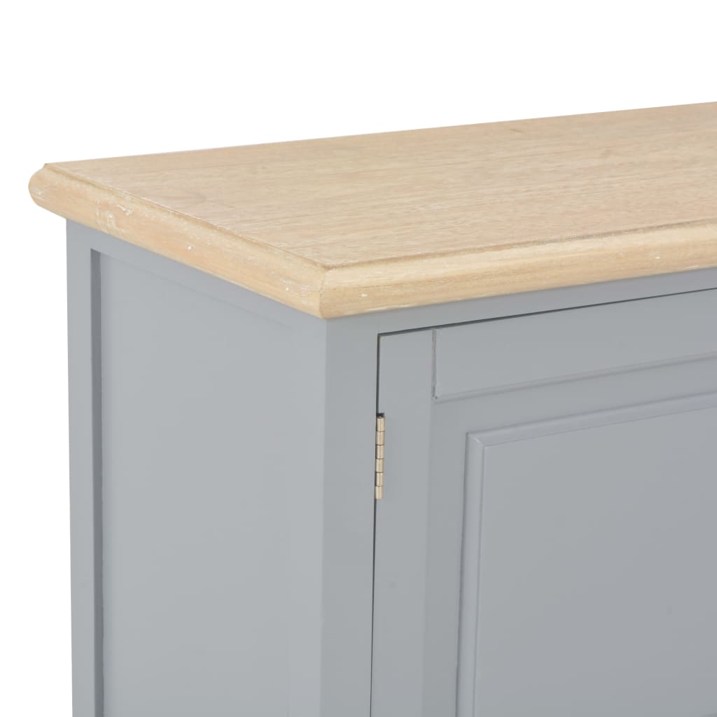 Mueble bajo de TV Cardiff 2 puertas + 2 estantes gris 40x120x30 cm
