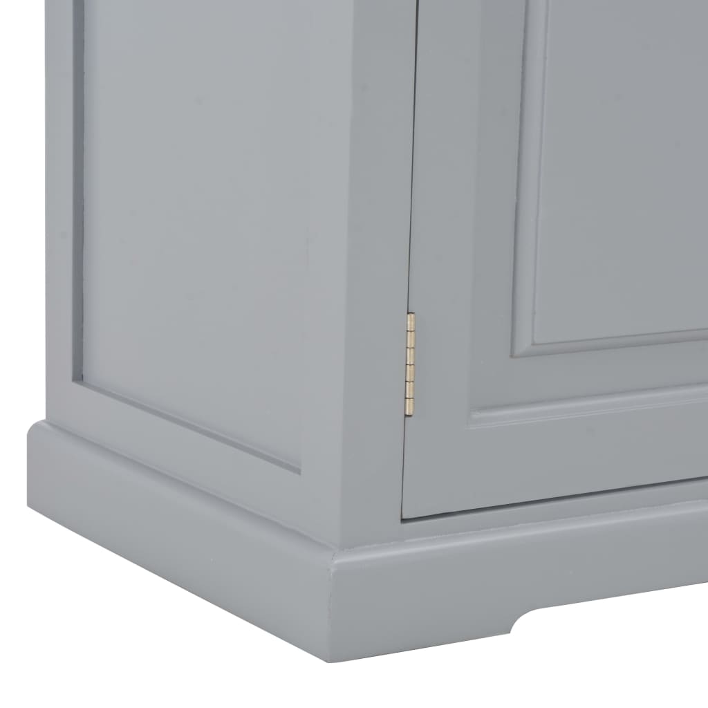 Mueble bajo de TV Cardiff 2 puertas + 2 estantes gris 40x120x30 cm