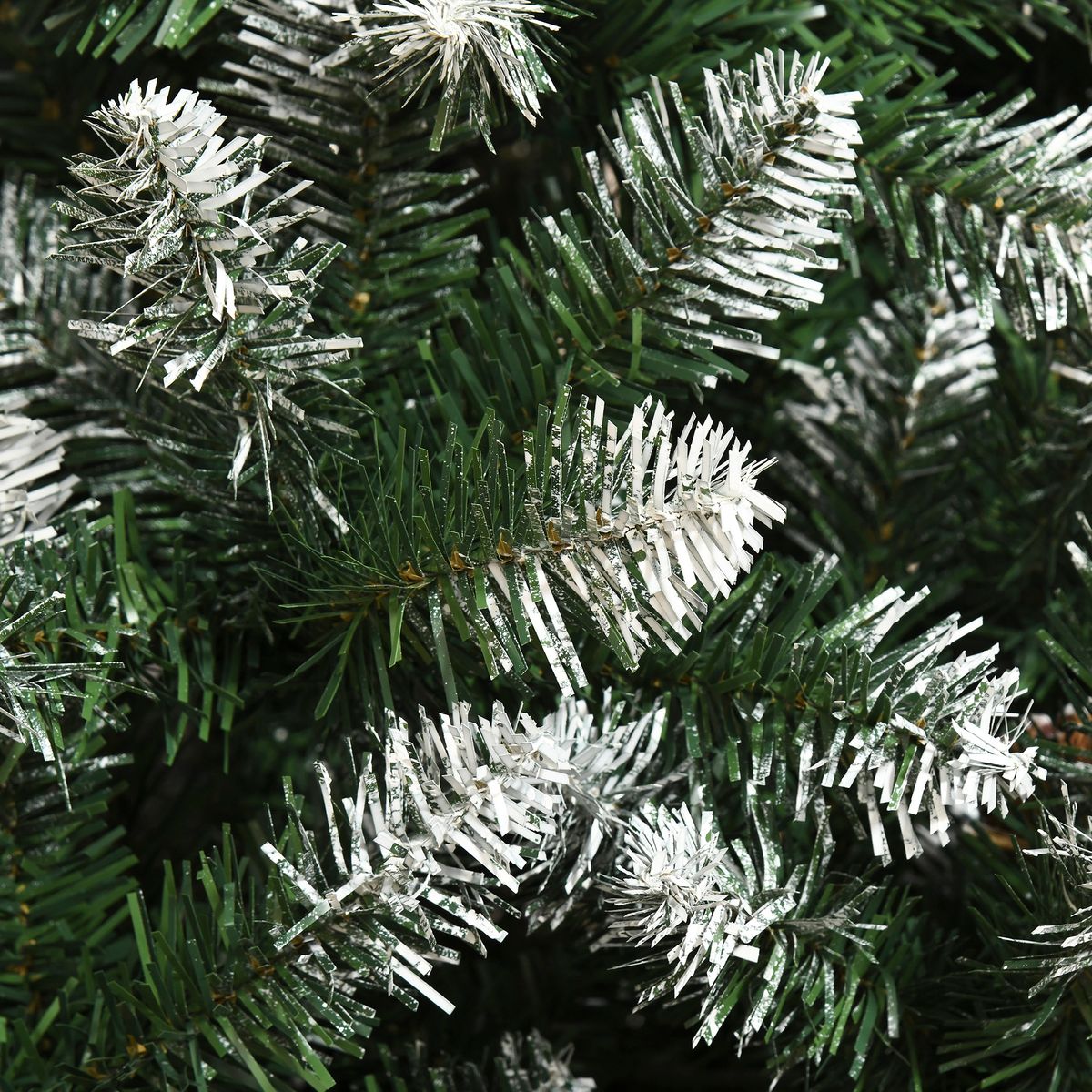 Árbol de Navidad Homcom 630 ramas con piñas verde/blanco Ø75x180 cm