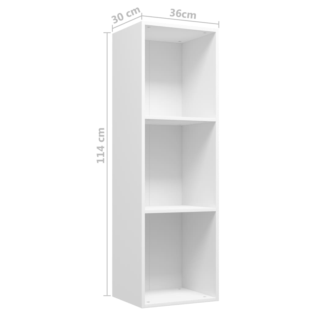 Estantería Gorki 3 niveles blanco 114x36x30 cm