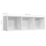 Estantería Gorki 3 niveles blanco 114x36x30 cm