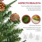 Pack-de-2-arboles-de-Navidad-Homcom-con-bayas-y-piñas-verde-Ø48x90-cm