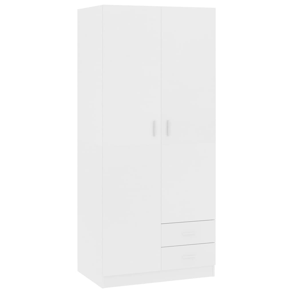 Armario Kei 2 puertas + 2 cajones blanco 180x80x52 cm
