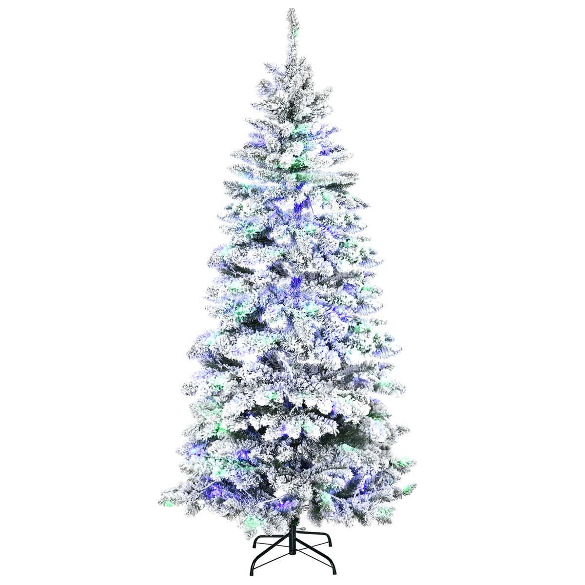 Árbol de Navidad Homcom 829 ramas 250 LEDs blanco Ø112x210 cm