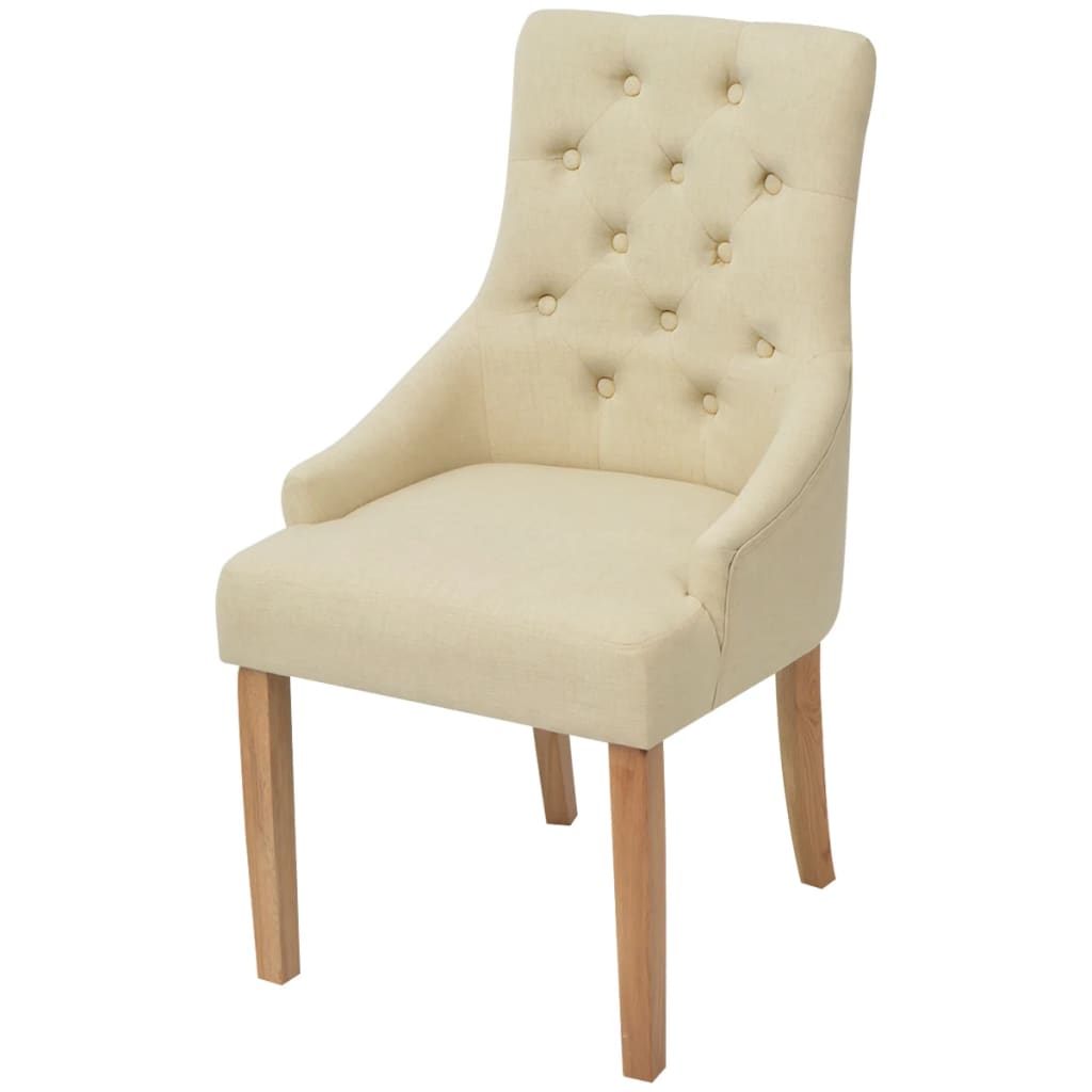 Pack de 2 sillas Cala respaldo alto crema 95,5x52x60 cm fondo blanco