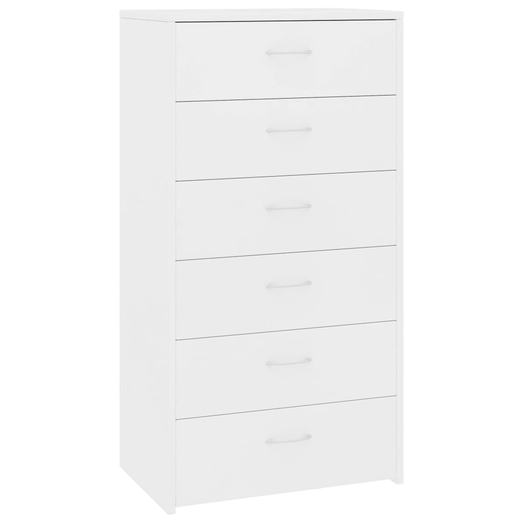 Aparador Iria 6 cajones blanco 96x50x34 cm