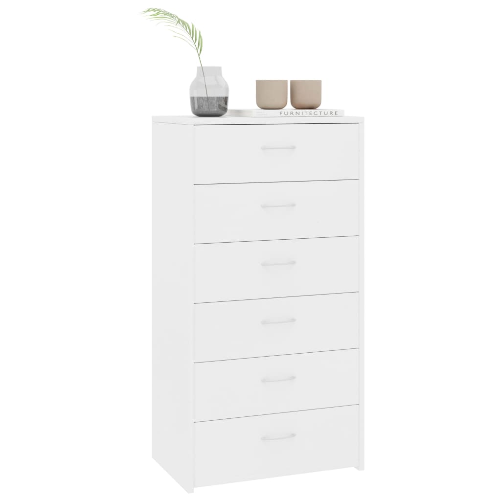 Aparador Iria 6 cajones blanco 96x50x34 cm