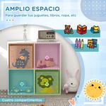 Estantería Napuka Homcom 4 módulos blanco 61,8x61,8x29,9 cm