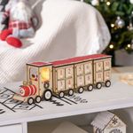 Calendario de adviento Homcom con luz LED natural 11x40x8 cm