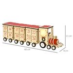 Calendario de adviento Homcom con luz LED natural 11x40x8 cm