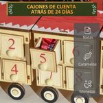 Calendario de adviento Homcom con luz LED natural 11x40x8 cm
