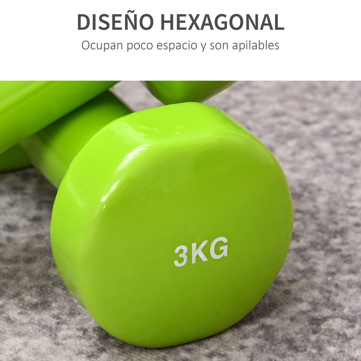 Set de 8 mancuernas PowerFit Homcom 1-4kg multicolor