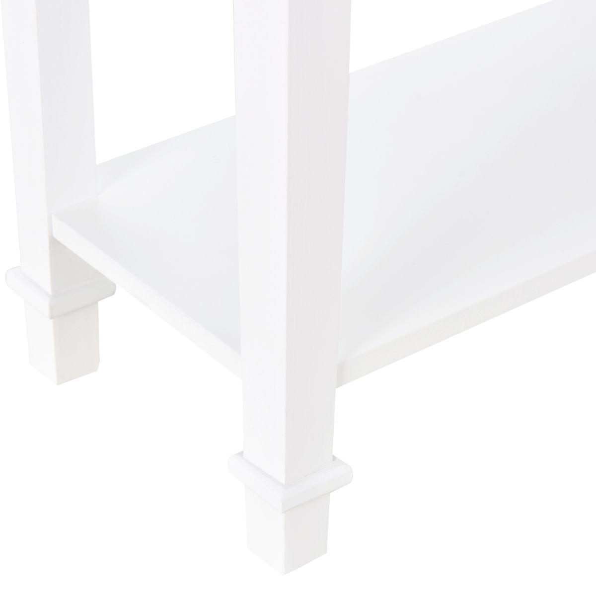 Recibidor Smile Homcom con cajón + 2 estantes blanco 80,5x75,6x27,5 cm detalle