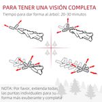Árbol de Navidad Homcom 650 ramas 150 LEDs con 100 decoraciones verde Ø106x180 cm instrucciones