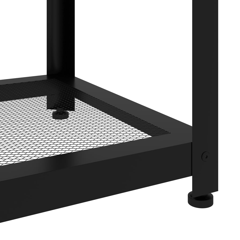 Mesa de centro Gobun con estante inferior marrón claro/negro 45x90x45 cm
