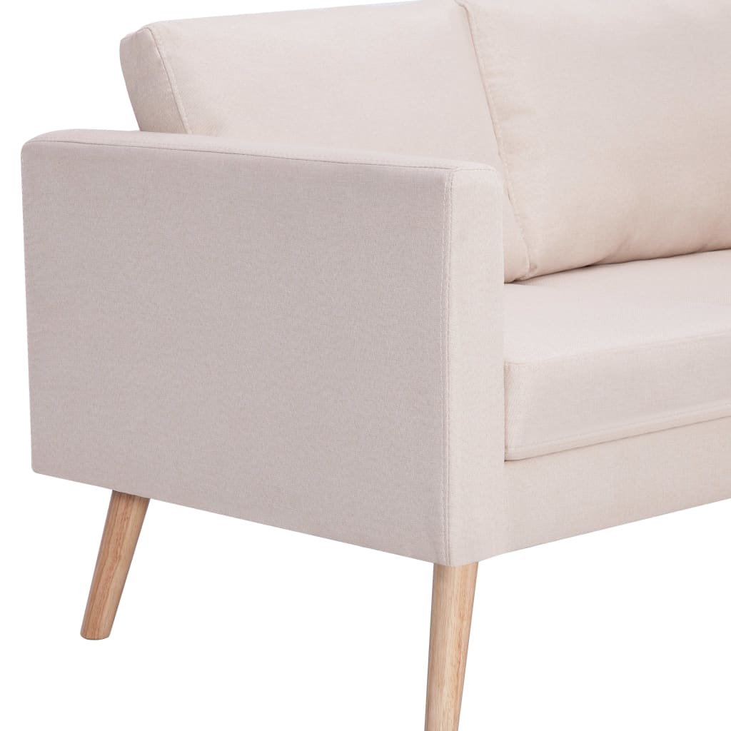 Sofá de 2 plazas Milo tapizado tela crema 73x116x70 cm