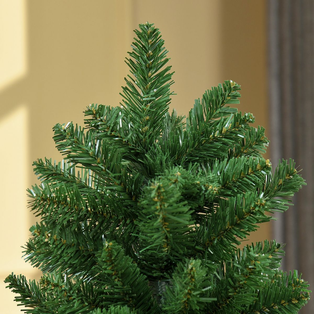 Árbol de Navidad Homcom 454 ramas con soporte plegable verde Ø75x150 cm