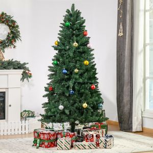 Árbol de Navidad Homcom con soporte plegable verde