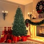 Árbol de Navidad Homcom 724 ramas soporte plegable verde Ø90x180 cm