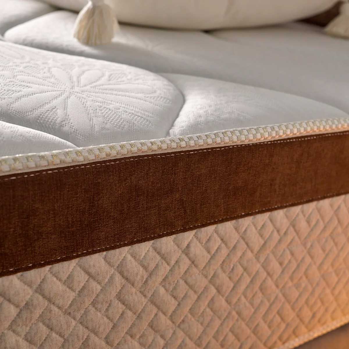 Colchón Real Bio Confort tecnología Visco Grafeno blanco/marrón 25 cm