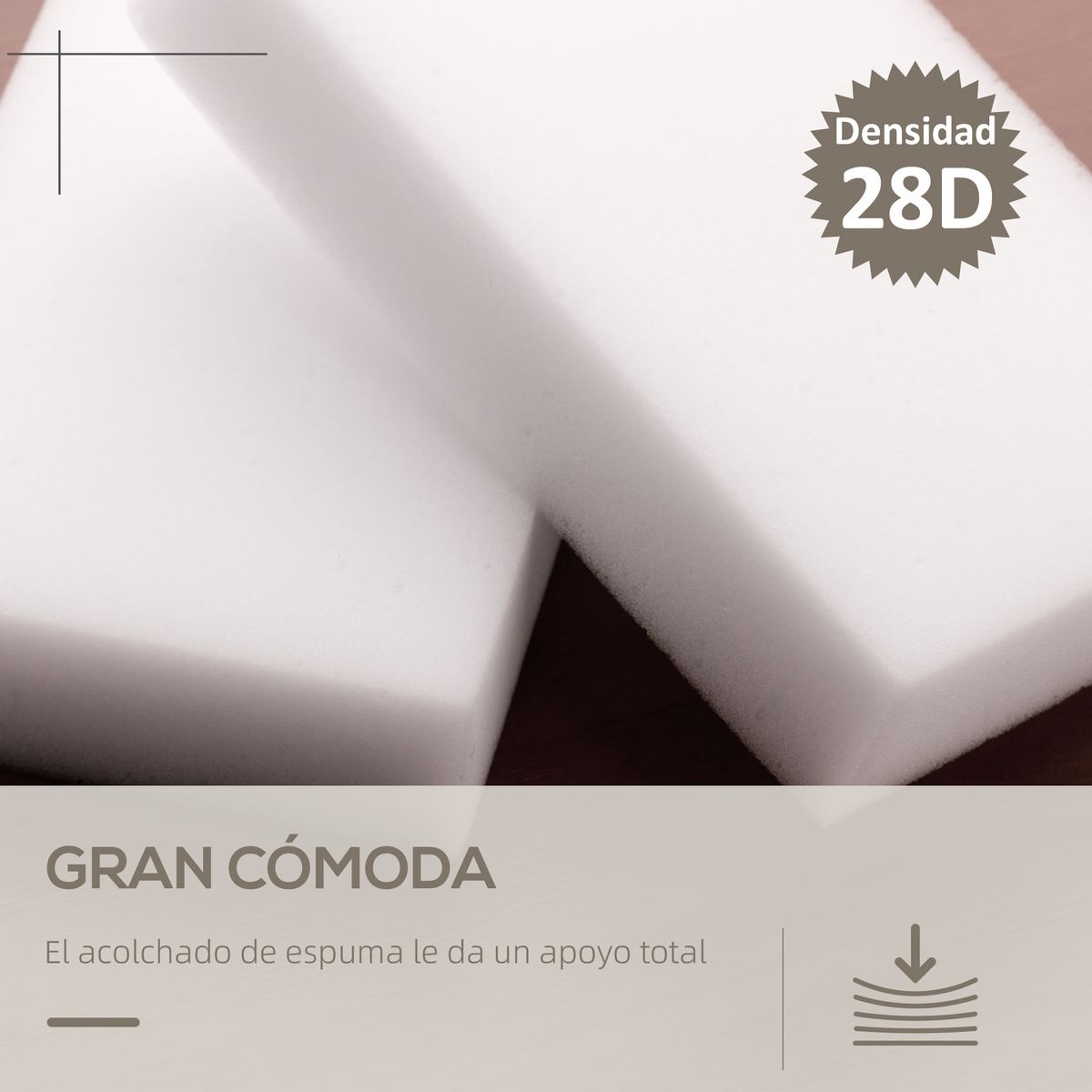 Taburete Otomano Homcom giratorio blanco Ø45,5x44,5 cm caracteristicas
