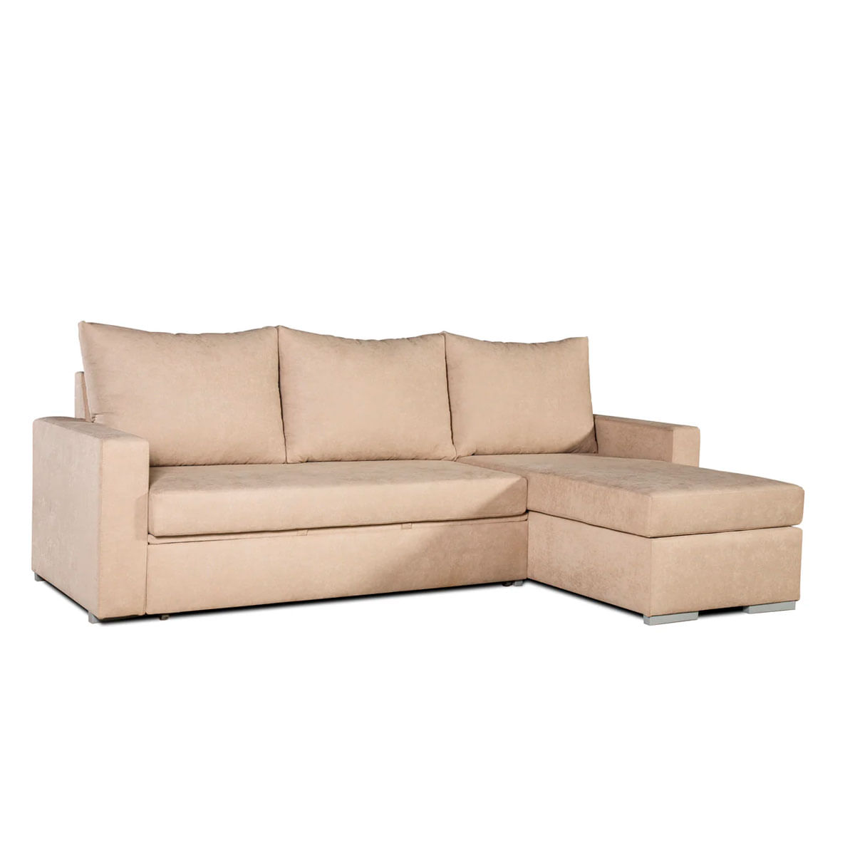 Sofá cama con chaiselongue Saint-Tropez frente derecho beige 95x252x153 cm