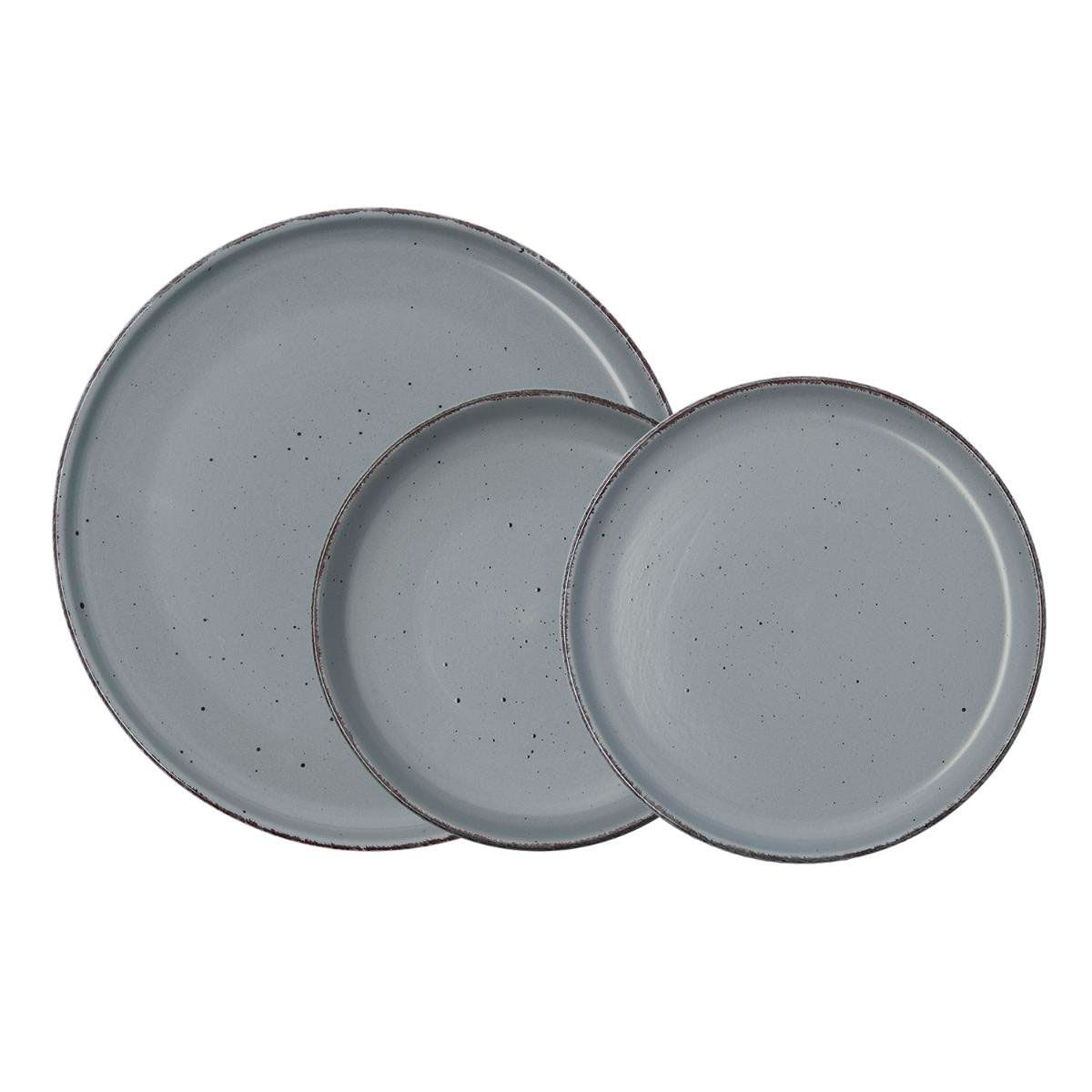 Vajilla Duna Quid 12 piezas 4 servicios diseño elegante gris
