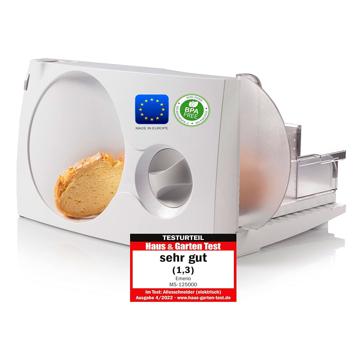 Cortafiambres Emerio MS-125000 100W diseño plegable blanco