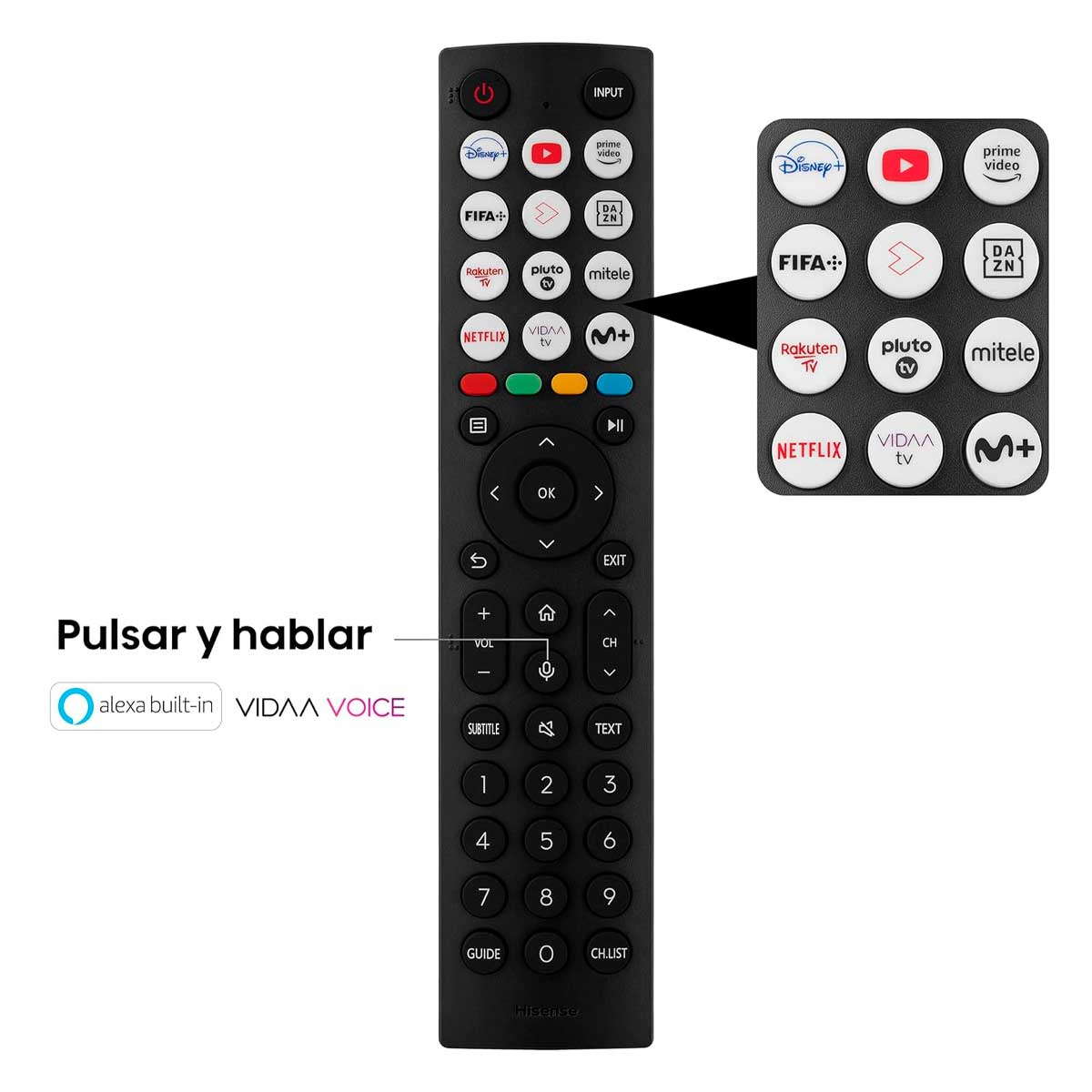Televisor Smart TV Hisense 85A6K 4K UHD DLED  85’’ VIDAA U6 F negro