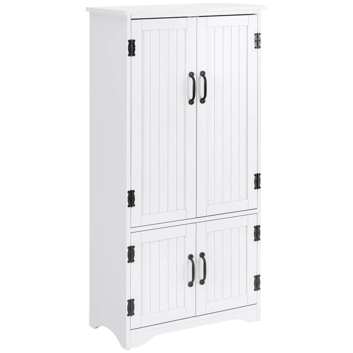 Alacena de cocina Betroka Homcom 4 puertas blanco 123x60x30 cm