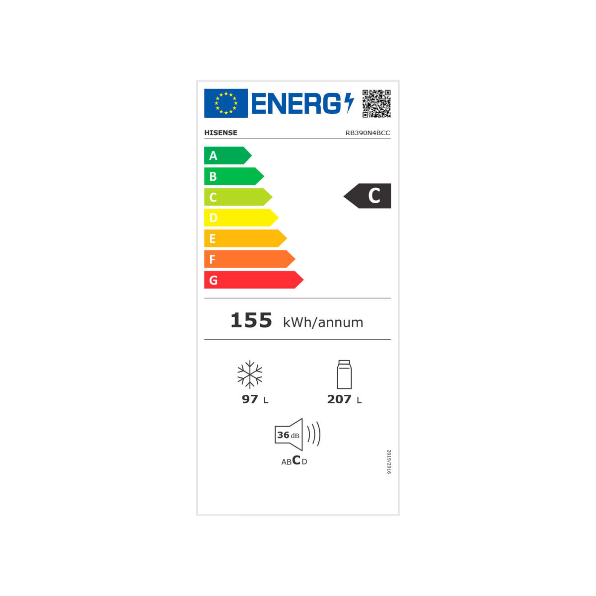 Frigorífico combi Hisense RB390N4BCC Total No Frost 304L Inverter C inox 186 cm eficiencia-energetica
