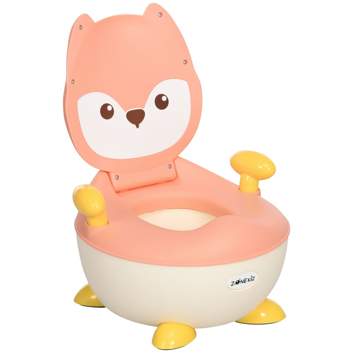 Orinal infantil Zonekiz con tapa antideslizante diseño Zorro salmón 23x34,5x35 cm