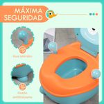 Orinal infantil Zonekiz con tapa antideslizante diseño Alien azul 22,2x35,7x35,6 cm