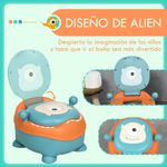 Orinal infantil Zonekiz con tapa antideslizante diseño Alien azul 22,2x35,7x35,6 cm