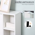 Armario Dinn Kleankin 8 compartimentos + 1 puerta blanco 100x71x22 cm