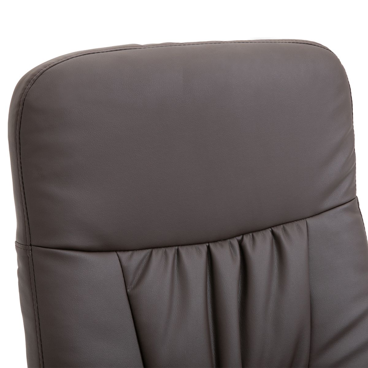 Sillón relax Vole Homcom con taburete respaldo reclinable marrón 101x76x81 cm