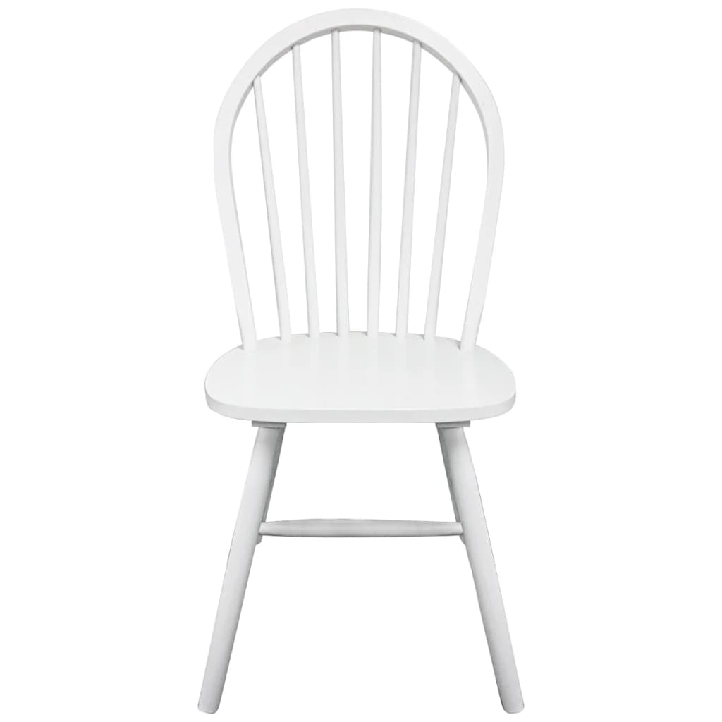 Pack de 4 sillas de comedor Calama madera de caucho blanco 94x46,5x52 cm