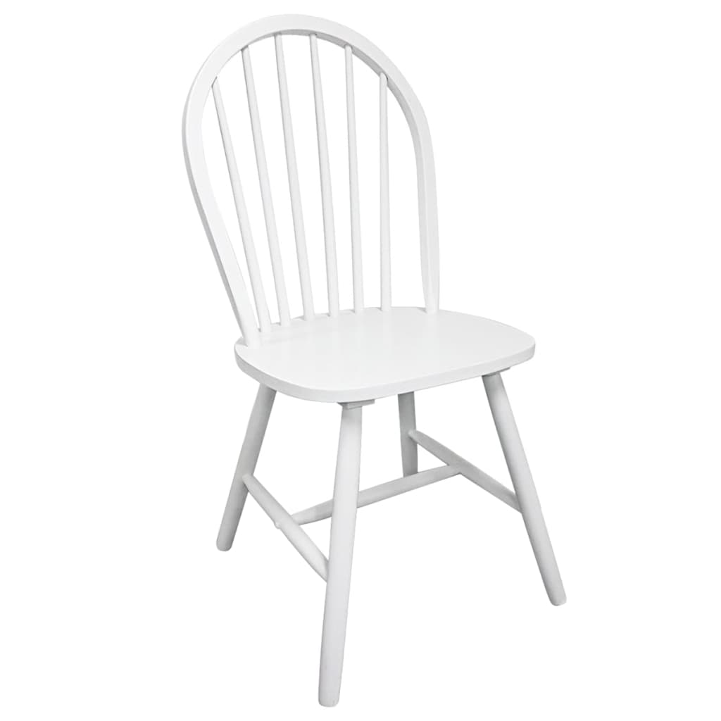 Pack de 4 sillas de comedor Calama madera de caucho blanco 94x46,5x52 cm