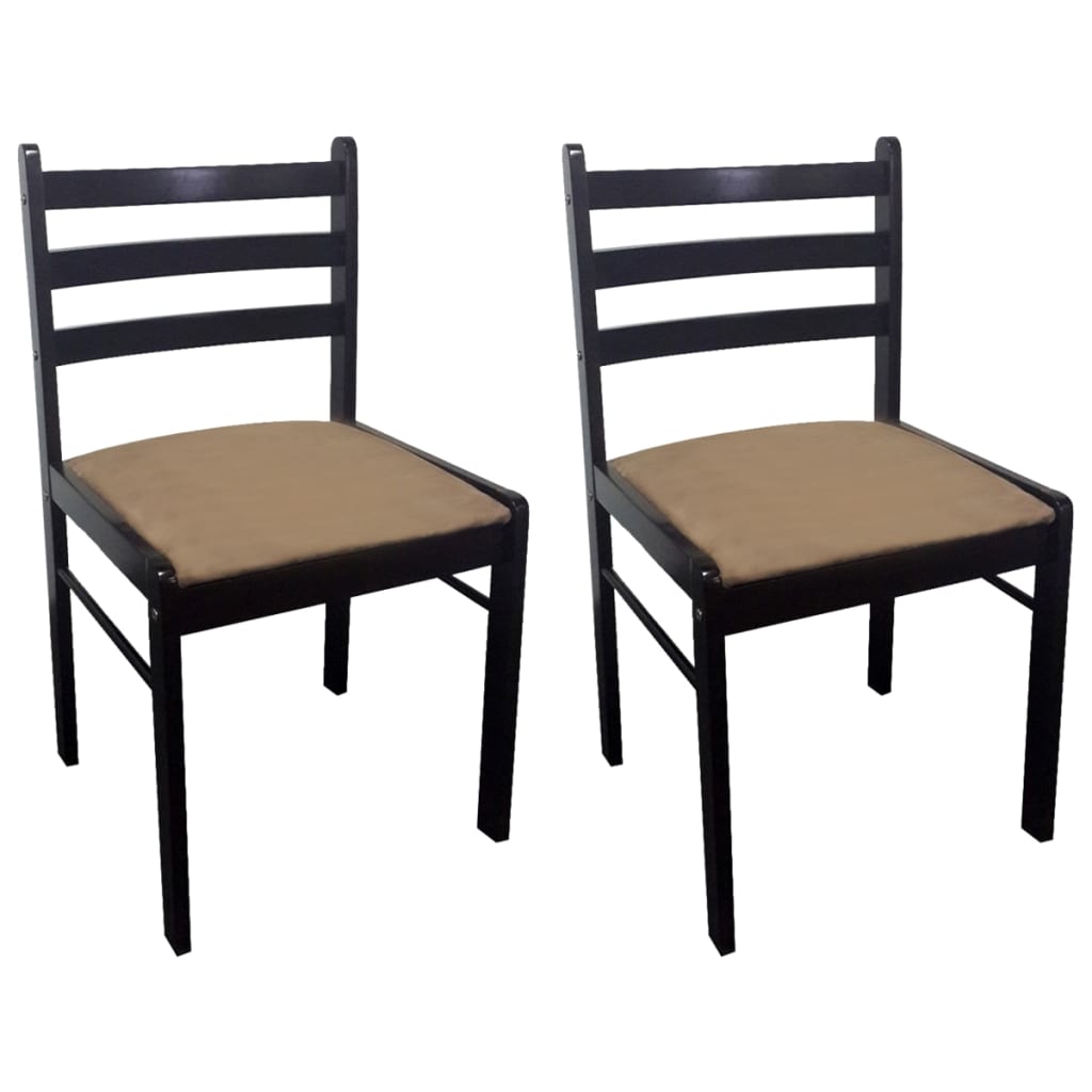 Pack de 2 sillas de comedor Ocotal negro 81x44x45 cm