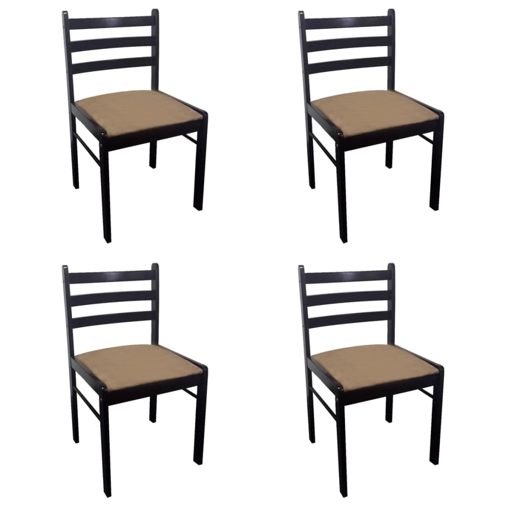 Pack de 4 sillas de comedor Ocotal negro 81x44x45 cm